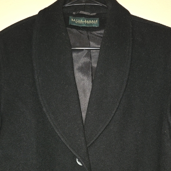 Harve Benard By Benard Holzman Women's Elegant Black Pea Coat - Picture 5 of 11
